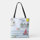 Beach Canvas tas (Achterkant)