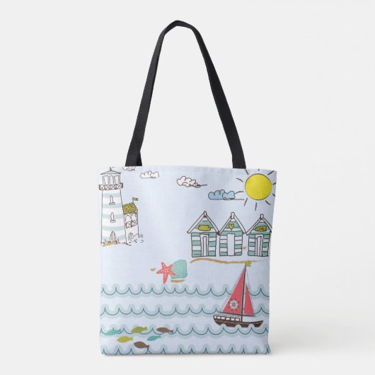 Beach Canvas tas (Achterkant)