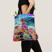 Beach Canvas tas Family German Shepherd Dog (Dichtbij)