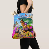 Beach Canvas tas Family Sand German Shepherd Dog (Dichtbij)