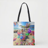 Beach Canvas tas Family Sand Welcome Balloons (Voorkant)
