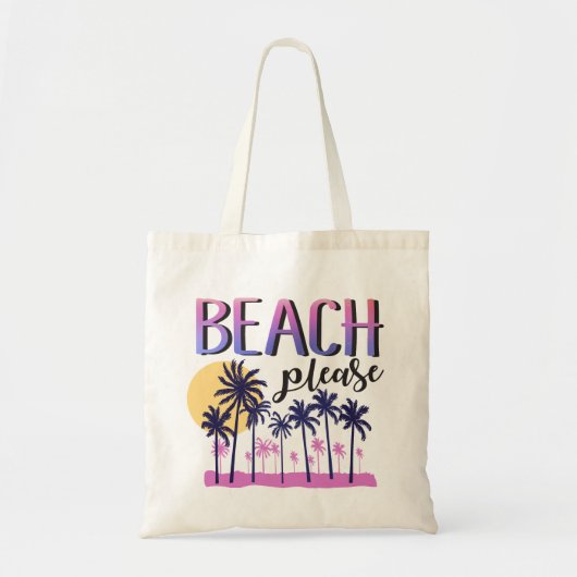 Beach Canvas tas (roze kleuren) (Voorkant)