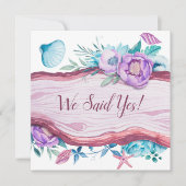 Beach Caribbean thema huwelijksreceptie Kaart (Voorkant)