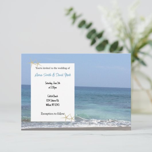 Beach Casual Weddenschap Kaart (Staand voorkant)