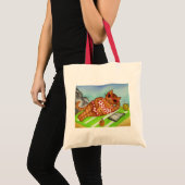 Beach Cat Canvas tas (Voorkant (product))
