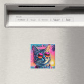 Beach Cat Magnet (Insitu (Vaatwasser))