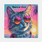 Beach Cat Magnet (Voorkant)