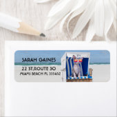 BEACH CAT MET SUNGLASSES Return Address Labels (Insitu)