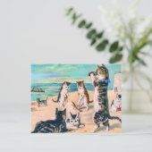 Beach Cats Briefkaart (Staand voorkant)