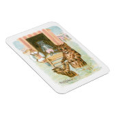 Beach Cats door Louis Wain Magneet (Rechterzijde)