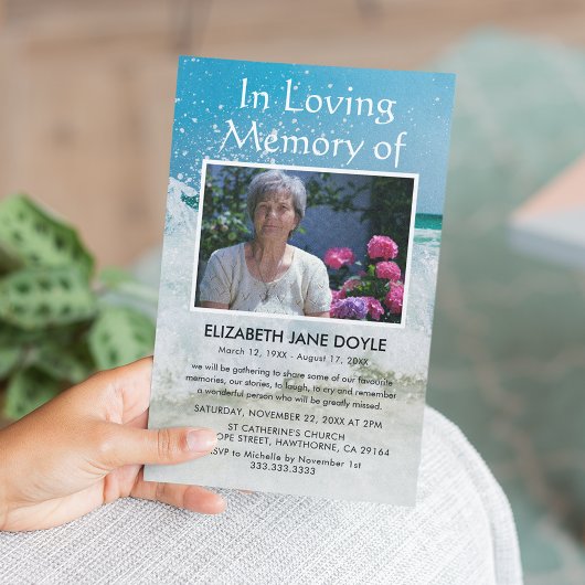 Beach Celebration of Life | Ocean Funeral Kaart