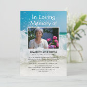 Beach Celebration of Life | Ocean Funeral Kaart (Staand voorkant)