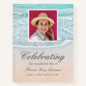 Beach Celebration of Life Photo Funeral Guest Book Notitieboek (Voorkant)