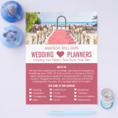 Beach-ceremonie, bruiloft-gebeurtenissenplanner Ad Flyer (Enkel)