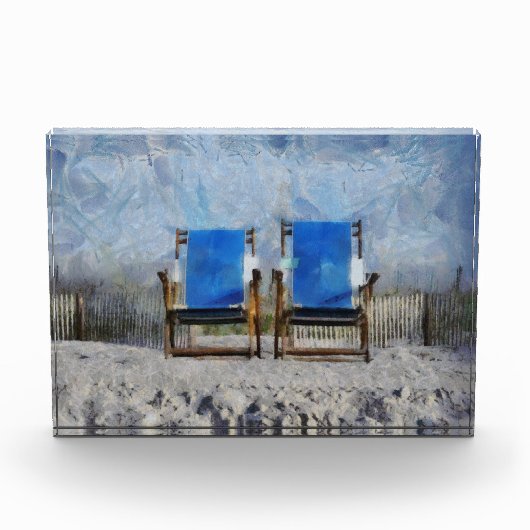 Beach Chairs AcrylBlock Fotoblokken (Voorkant)