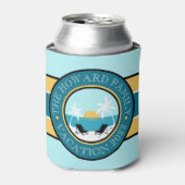 Beach Chairs and Sunset Logo Blikjeskoeler (Blikje Voorkant)