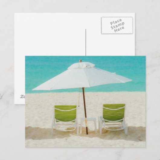 Beach Chairs, Anguilla Briefkaart (Voorkant / Achterkant)