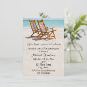 Beach Chairs Birthday Party Uitnodigingen (Staand voorkant)