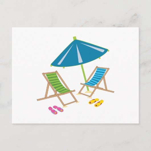 Beach Chairs Briefkaart (Voorkant)