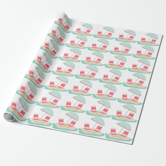Beach Chairs Cadeaupapier (Uitgerold)