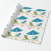 Beach Chairs Cadeaupapier (Uitgerold)