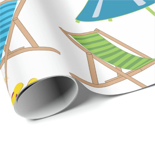 Beach Chairs Cadeaupapier (Rol Hoek)