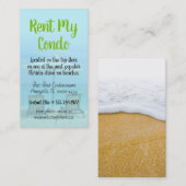 Beach Chairs Coastal Condo Home Rental Visitekaartje (Voorkant / Achterkant)