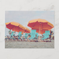 Beach Chairs in Blue and Oranje Travel Photography