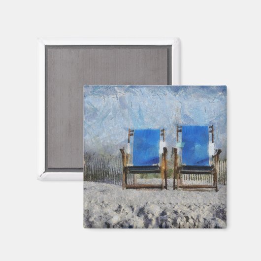 Beach Chairs Magneet (Voorkant / Achterkant)