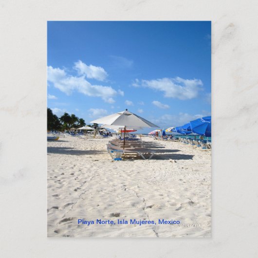 Beach Chairs on Isla Mujeres Briefkaart (Voorkant)