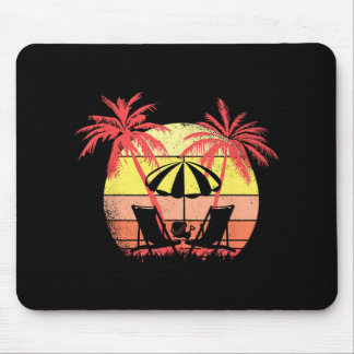 Beach Chairs Parasol Summer Sunset 80s Palm Tree Muismat