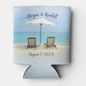 Beach Chairs Personalized Wedding Koelbox Blikjeskoeler (Voorkant)
