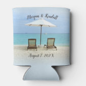 Beach Chairs Personalized Wedding Koelbox Blikjeskoeler (Achterkant)