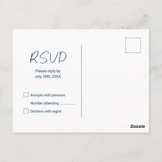 Beach Chairs Response RSVP Briefkaart (Achterkant)