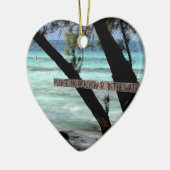 Beach Chairs Rum Point Grand Cayman Keramisch Ornament (Links)