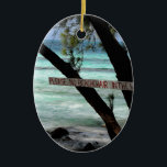 Beach Chairs Rum Point Grand Cayman Keramisch Ornament<br><div class="desc">Foto gemaakt op Rum Point Grand Cayman</div>