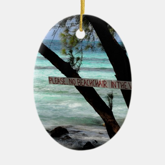 Beach Chairs Rum Point Grand Cayman Keramisch Ornament (Voorkant)