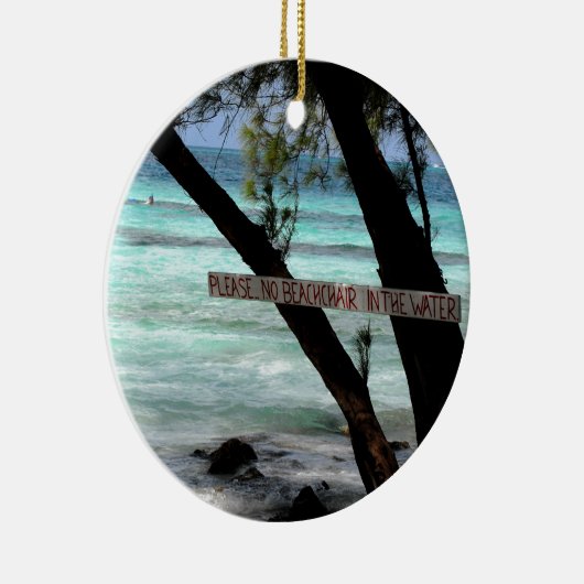 Beach Chairs Rum Point Grand Cayman Keramisch Ornament (Rechts)