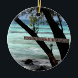 Beach Chairs Rum Point Grand Cayman Keramisch Ornament<br><div class="desc">Foto gemaakt op Rum Point Grand Cayman</div>