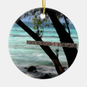Beach Chairs Rum Point Grand Cayman Keramisch Ornament (Voorkant)
