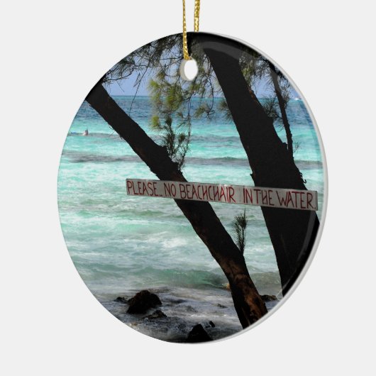 Beach Chairs Rum Point Grand Cayman Keramisch Ornament (Links)