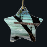 Beach Chairs Rum Point Grand Cayman Keramisch Ornament<br><div class="desc">Foto gemaakt op Rum Point Grand Cayman</div>