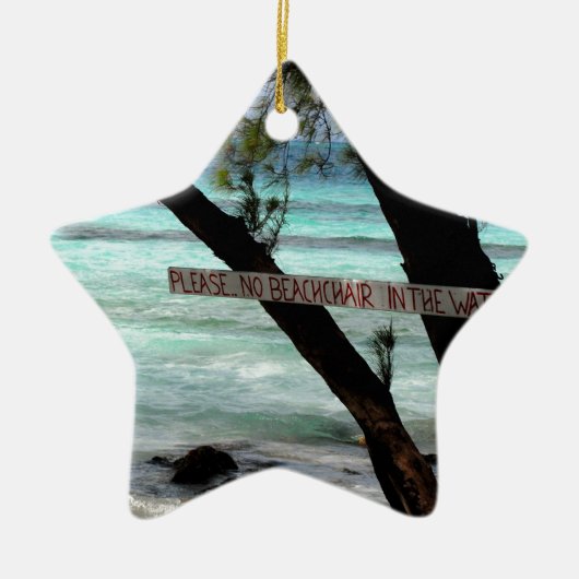 Beach Chairs Rum Point Grand Cayman Keramisch Ornament (Voorkant)