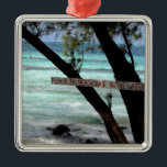 Beach Chairs Rum Point Grand Cayman Metalen Ornament<br><div class="desc">Foto gemaakt op Rum Point Grand Cayman</div>