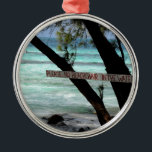 Beach Chairs Rum Point Grand Cayman Metalen Ornament<br><div class="desc">Foto gemaakt op Rum Point Grand Cayman</div>