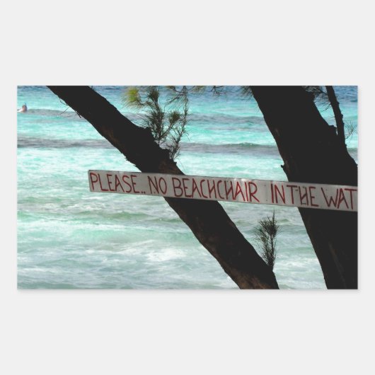 Beach Chairs Rum Point Grand Cayman Rechthoekige Sticker (Voorkant)