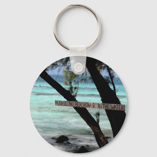 Beach Chairs Rum Point Grand Cayman Sleutelhanger (Voorkant)