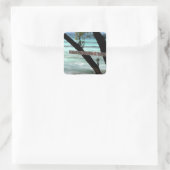Beach Chairs Rum Point Grand Cayman Vierkante Sticker (Tas)