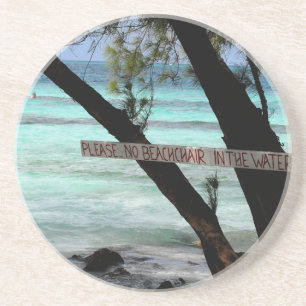 Beach Chairs Rum Point Grand Cayman Zandsteen Onderzetter