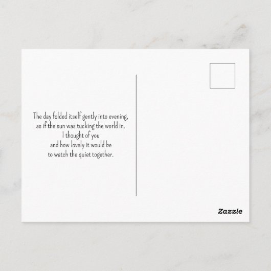 Beach Chairs Sunset Coastal Ocean Vacation Briefkaart (Achterkant)